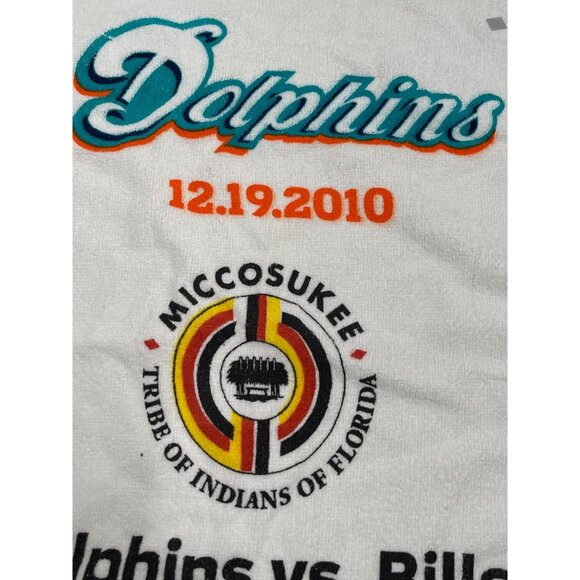 Miami Dolphins Vs.‎ Buffalo Bills 12.19.2010 Commemorative Towel NFL Licensed - Picture 2 of 6